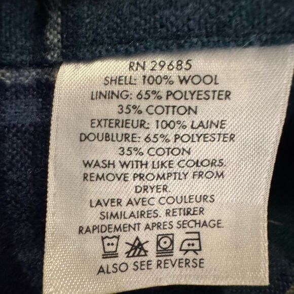 Pendleton Men’s XL Wool Plaid Flannel Shirt Blue Green Button Front Vintage USA* - Picture 4 of 6